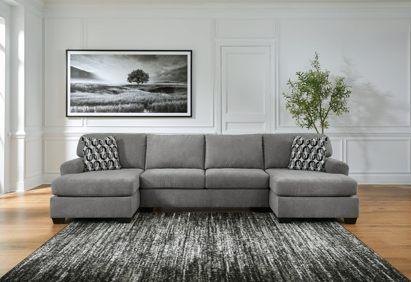 The Furniture Outlets - Ashley Furniture - Birkdale Court Sectional - RAF 3-Piece Sectional / Gray - 32402S3