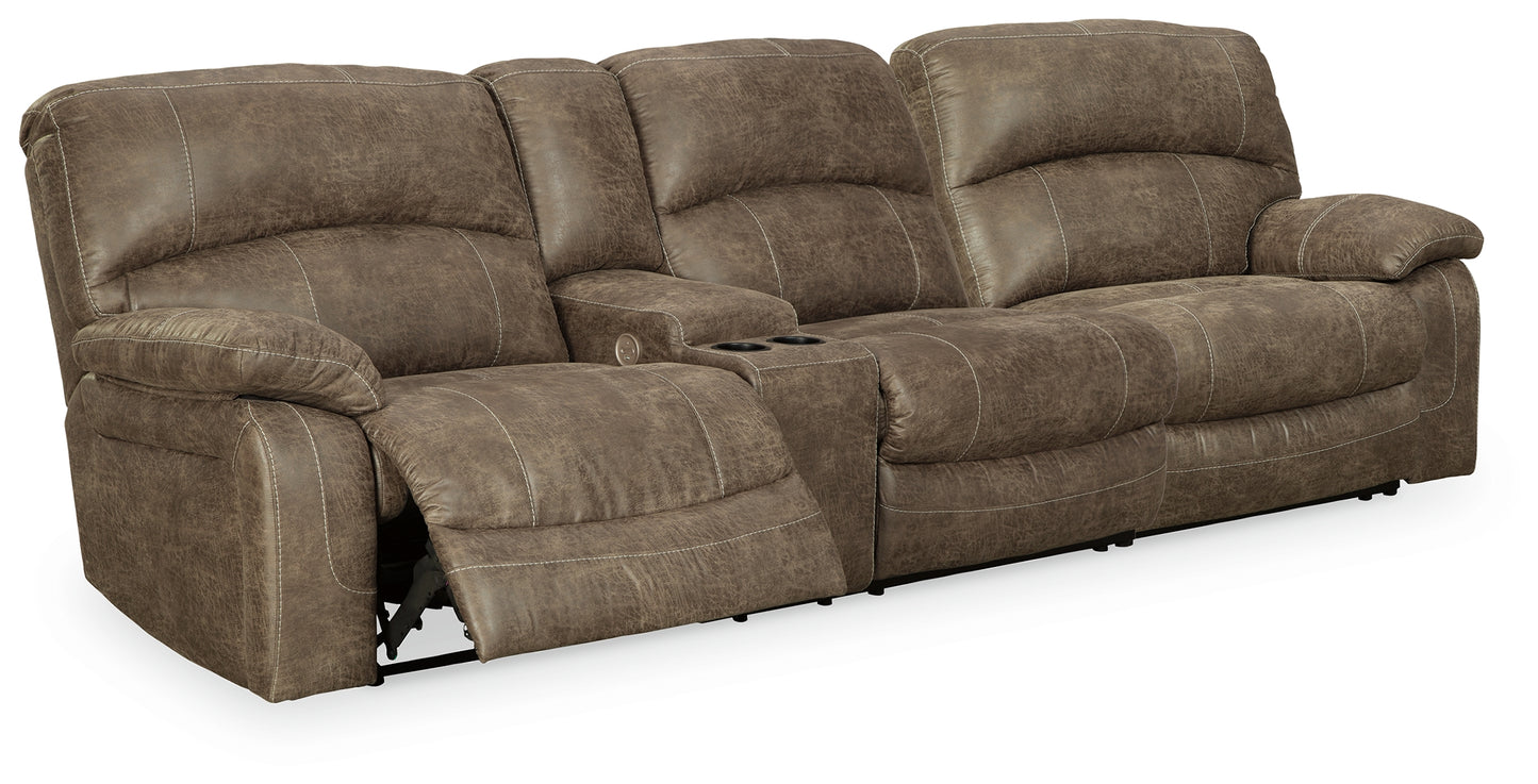 The Furniture Outlets - Ashley Furniture - Segburg Sectional - 2-Piece Power Reclining Sectional Sofa / Driftwood - 34303S1