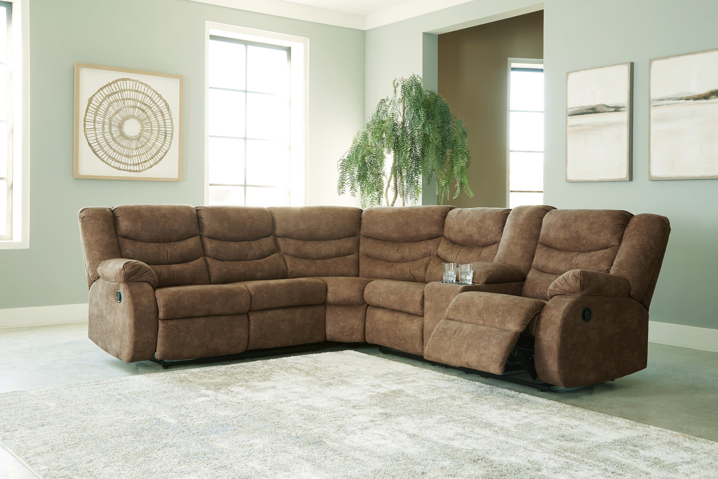 The Furniture Outlets - Ashley Furniture - Partymate Sectional - 2-Piece Reclining Sectional / Slate - 36903S2