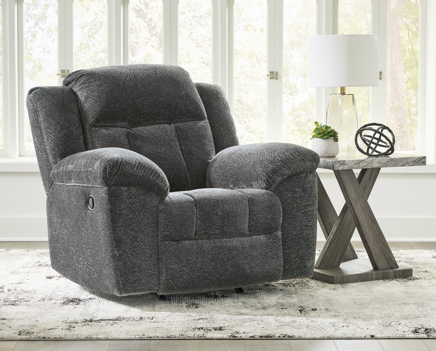 The Furniture Outlets - Ashley Furniture - Frohn Living Room - Rocker Recliner / Graphite - 3740625