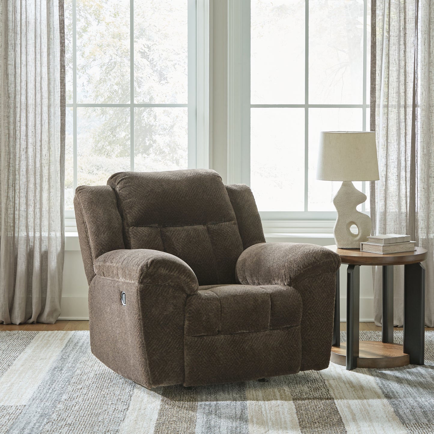 The Furniture Outlets - Ashley Furniture - Frohn Living Room - Rocker Recliner / Chocolate - 3740725