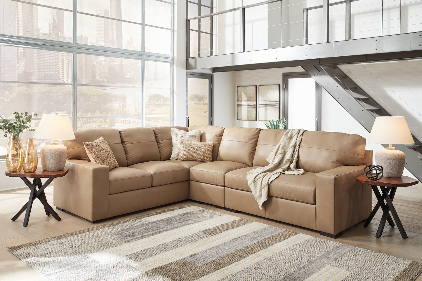 The Furniture Outlets - Ashley Furniture - Bandon Sectional - LAF 3-Piece Sectional / Toffee - 38006S3