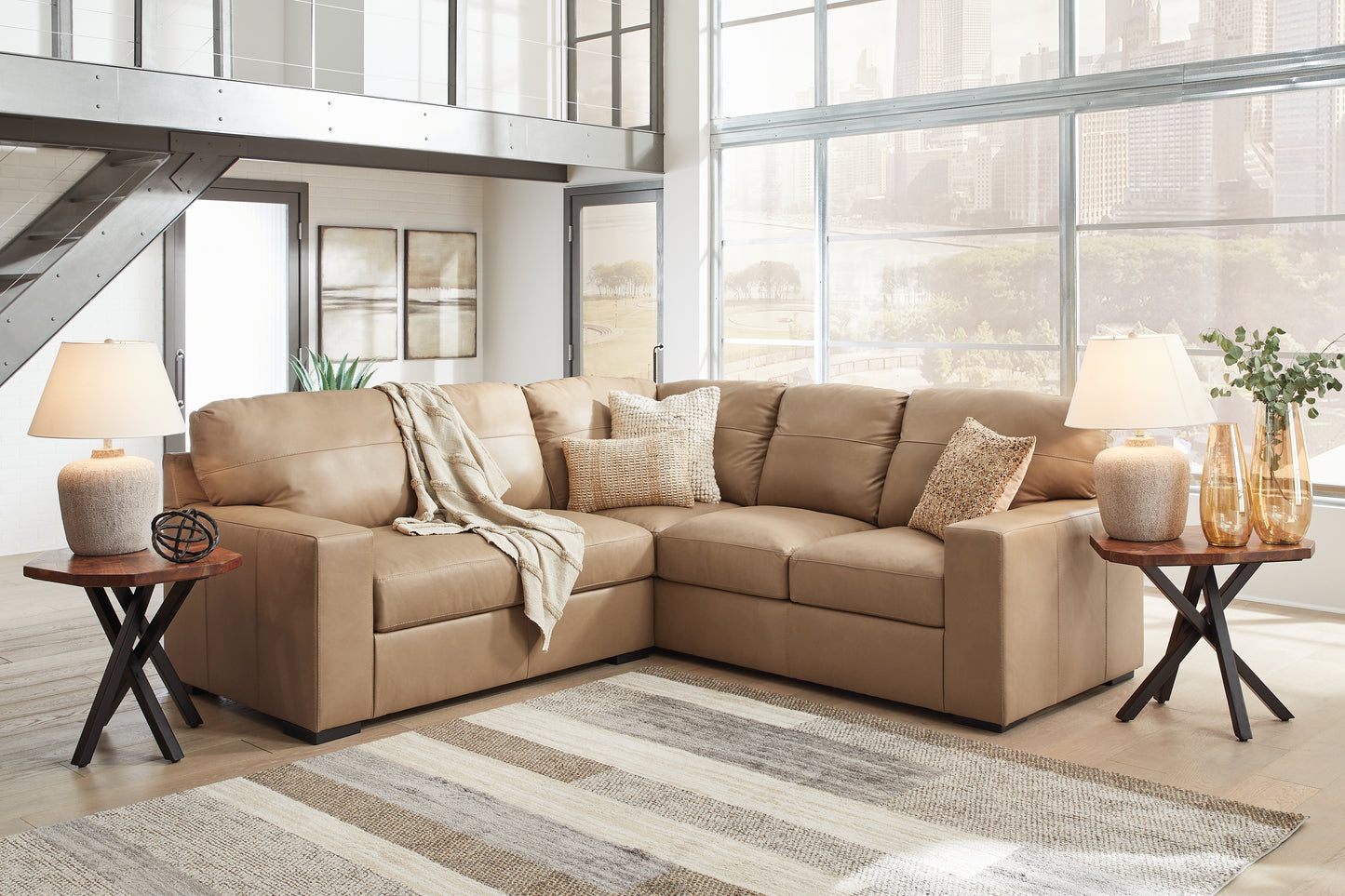 The Furniture Outlets - Ashley Furniture - Bandon Sectional - RAF 4-Piece Sectional / Toffee - 38006S6