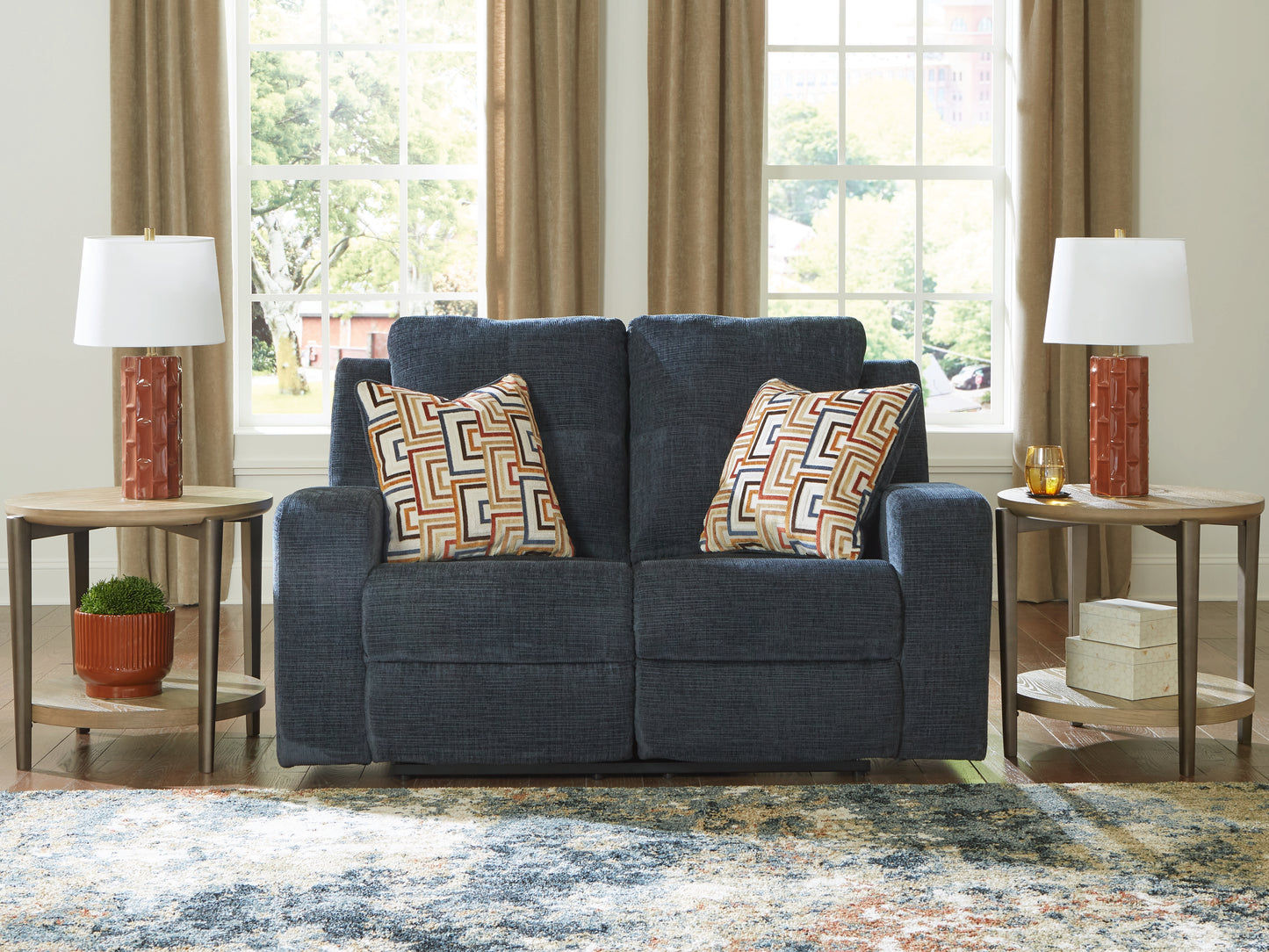 The Furniture Outlets - Ashley Furniture - Danum Living Room - Reclining Loveseat / Ink - 3880686