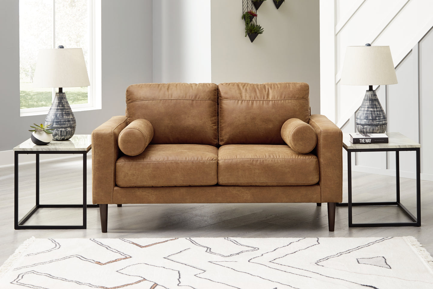 The Furniture Outlets - Ashley Furniture - Telora Living Room - Loveseat / Caramel - 4100235