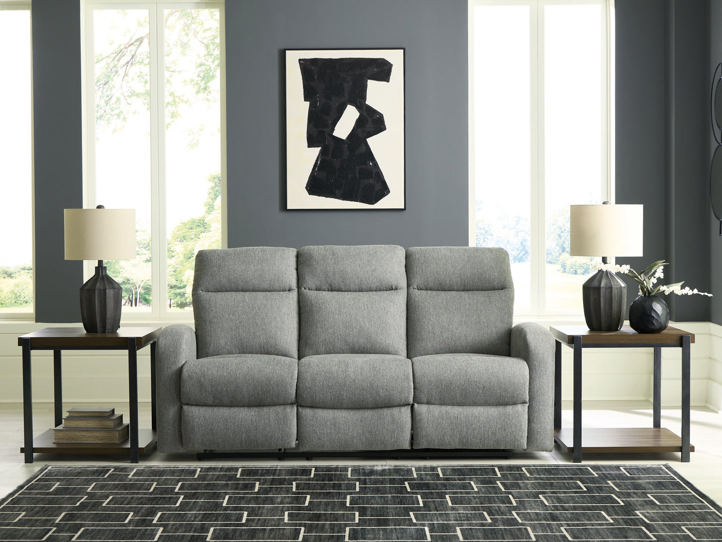The Furniture Outlets - Ashley Furniture - Gauntlet Living Room - Reclining Sofa / Sterling - PC4220488