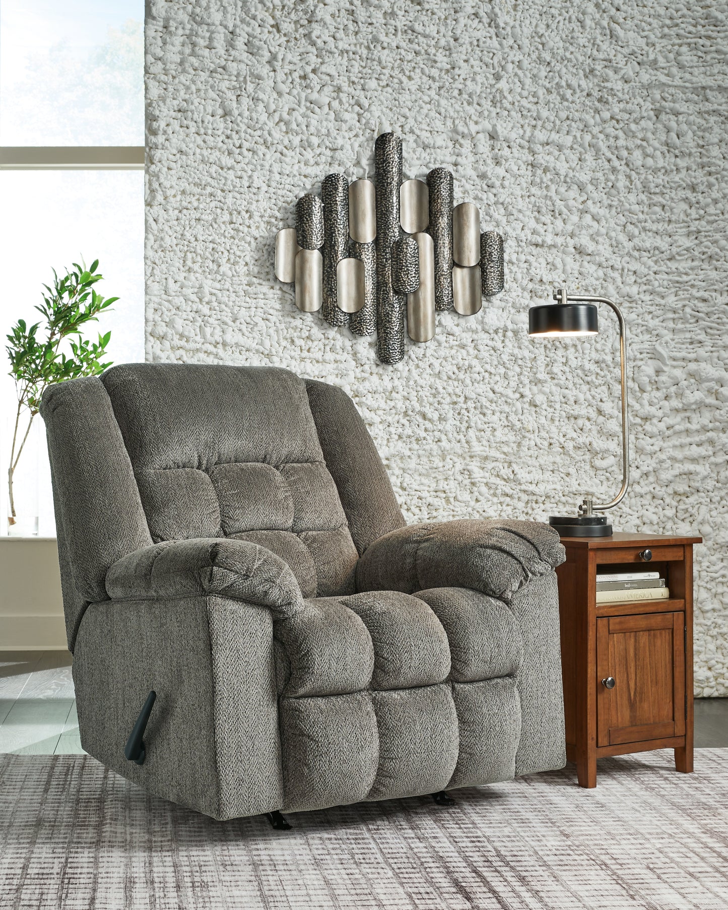 The Furniture Outlets - Ashley Furniture - Kegler Living Room - Rocker Recliner / Putty - 4450425