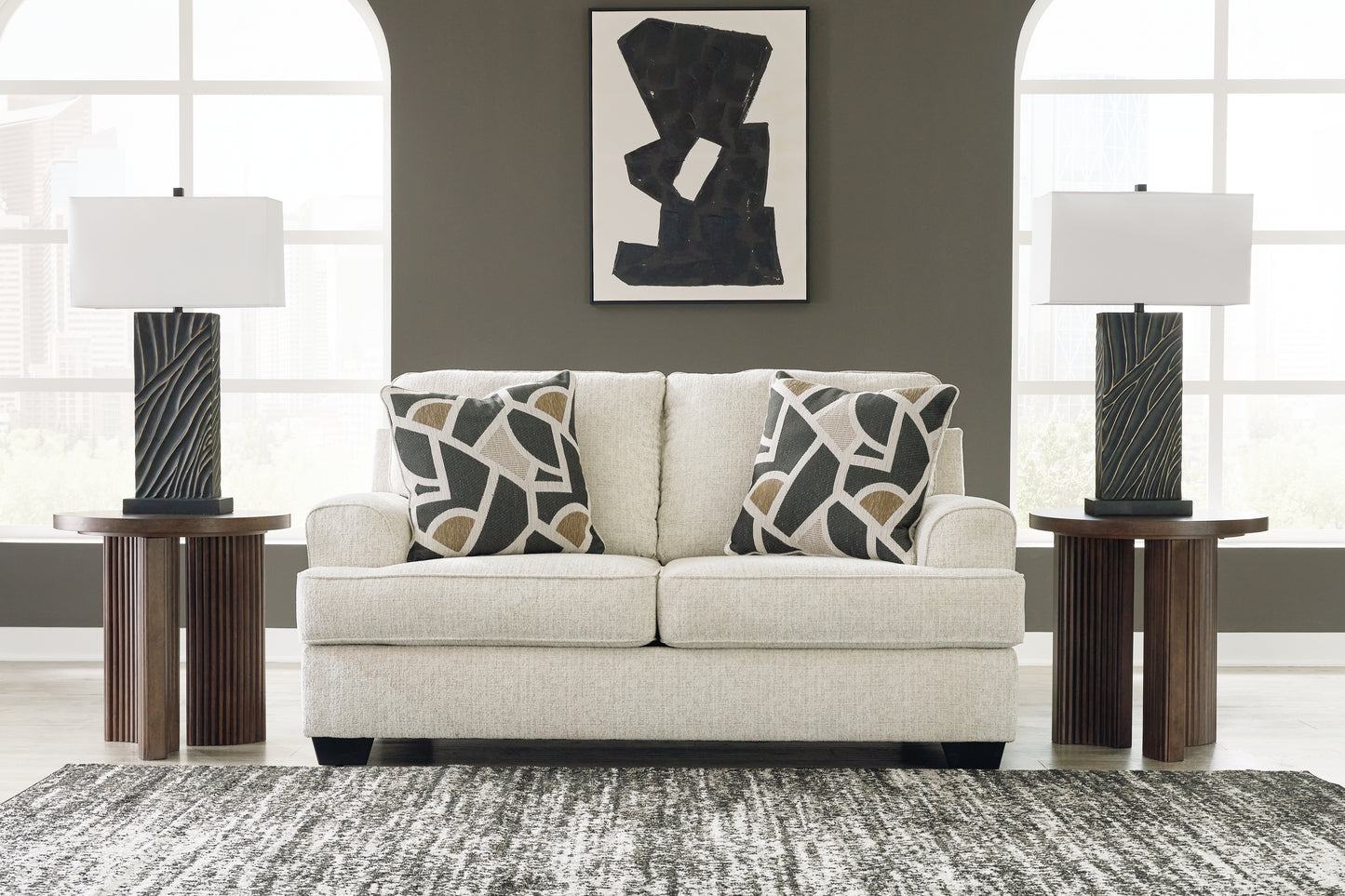 The Furniture Outlets - Ashley Furniture - Heartcort Living Room - Loveseat / Quartz - 4460435