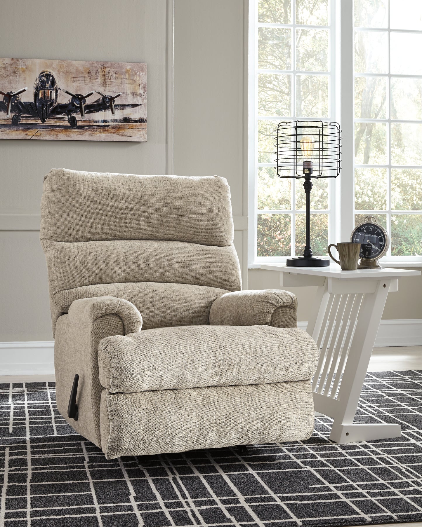 The Furniture Outlets - Ashley Furniture - Man Fort Living Room - Rocker Recliner / Graphite - 4660525