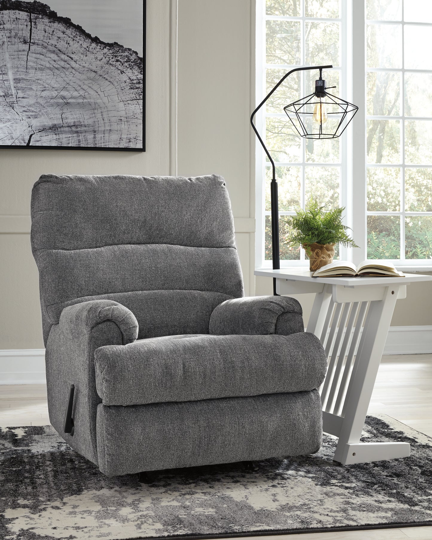 The Furniture Outlets - Ashley Furniture - Man Fort Living Room - Rocker Recliner / Graphite - 4660525