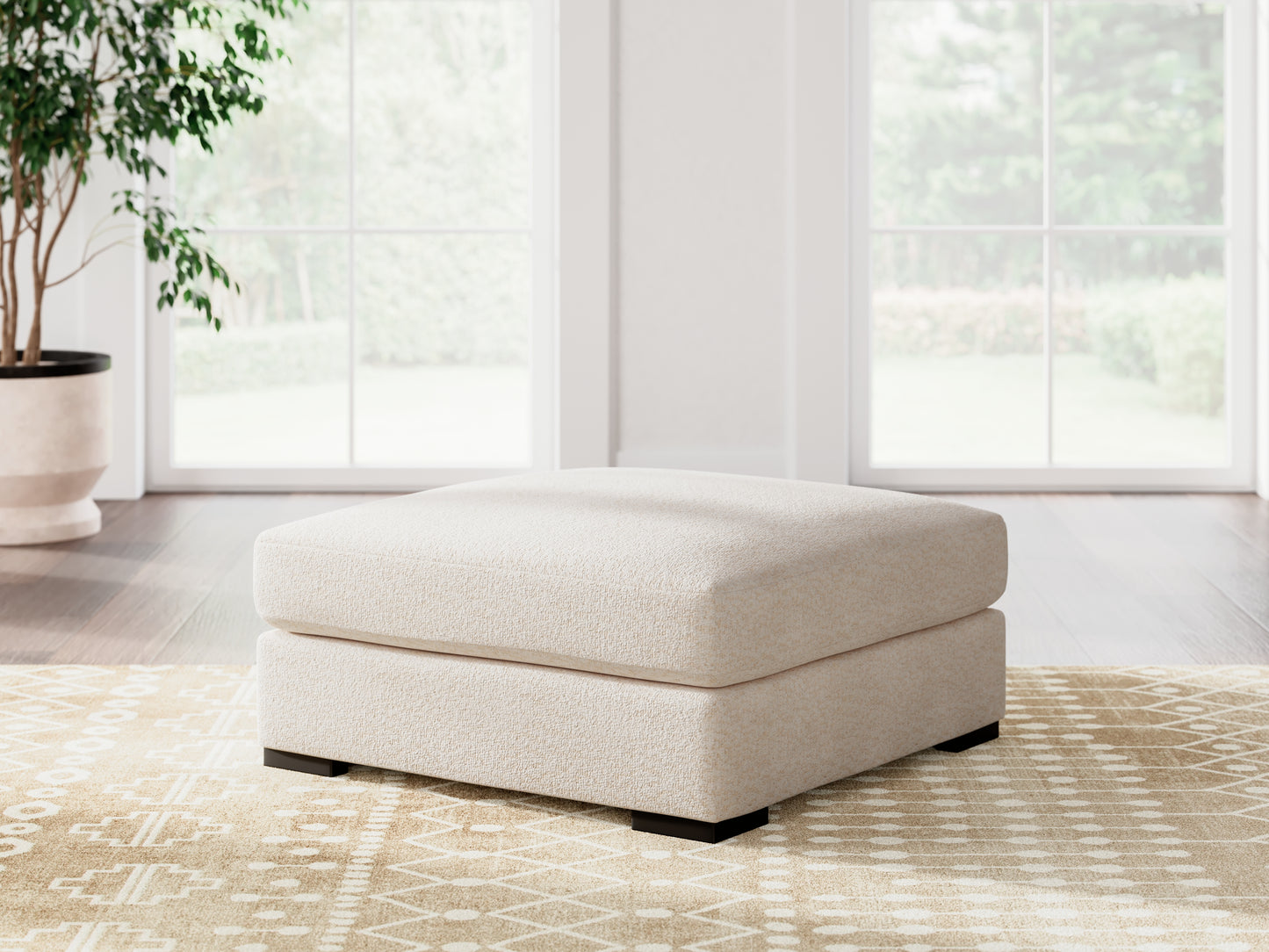 The Furniture Outlets - Ashley Furniture - Donelson Creek Living Room - Oversized Accent Ottoman / Vanilla - 4800208