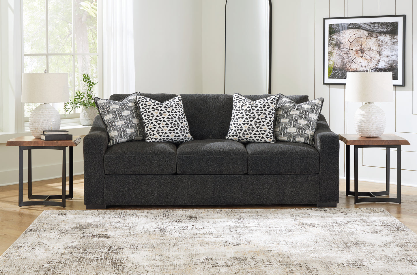 The Furniture Outlets - Ashley Furniture - Wryenlynn Living Room - Loveseat / Onyx - 4940535