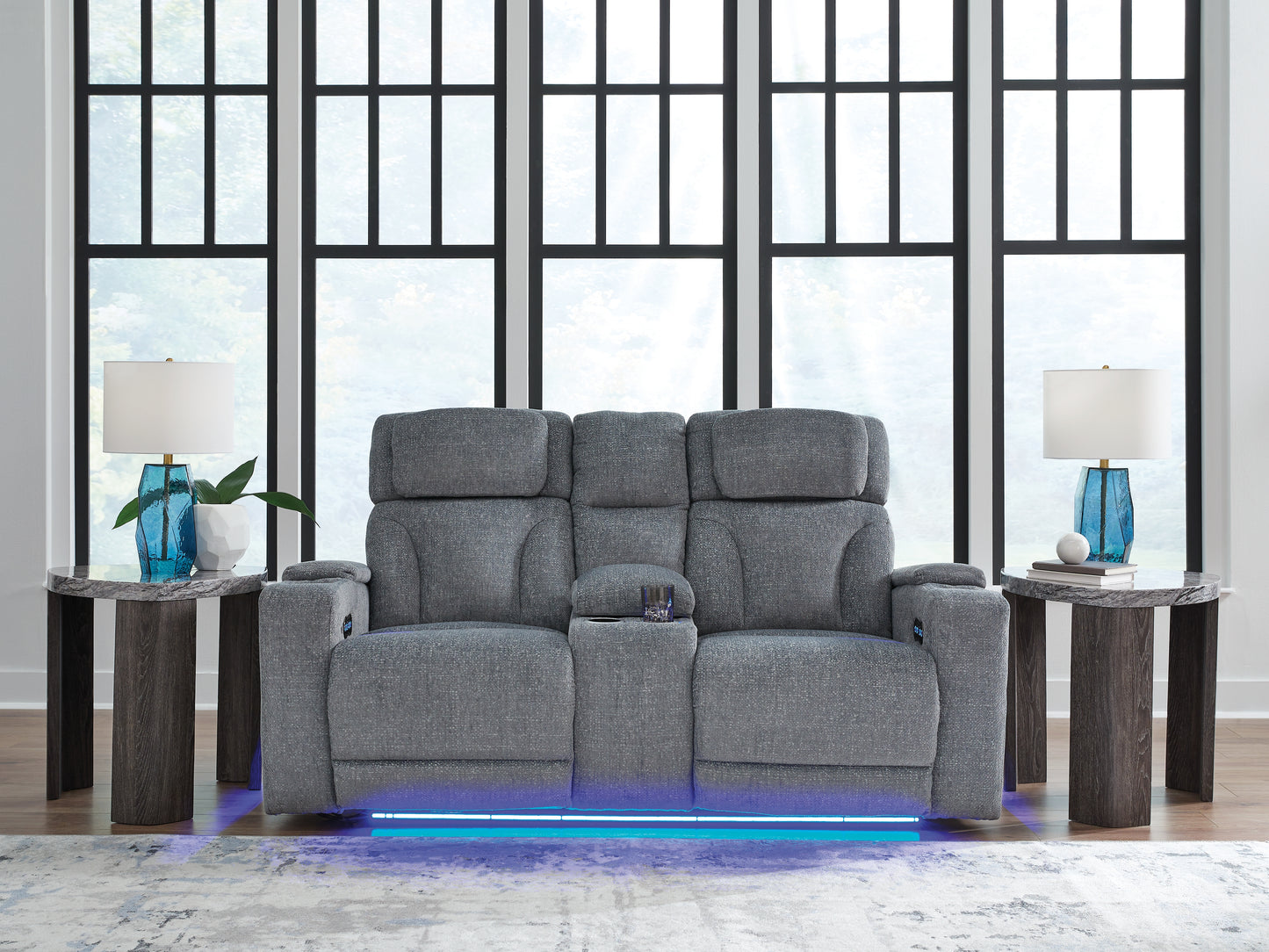 The Furniture Outlets - Ashley Furniture - Studio Cave Living Room - PWR Recliner/ADJ Headrest / Steel - PC4980213
