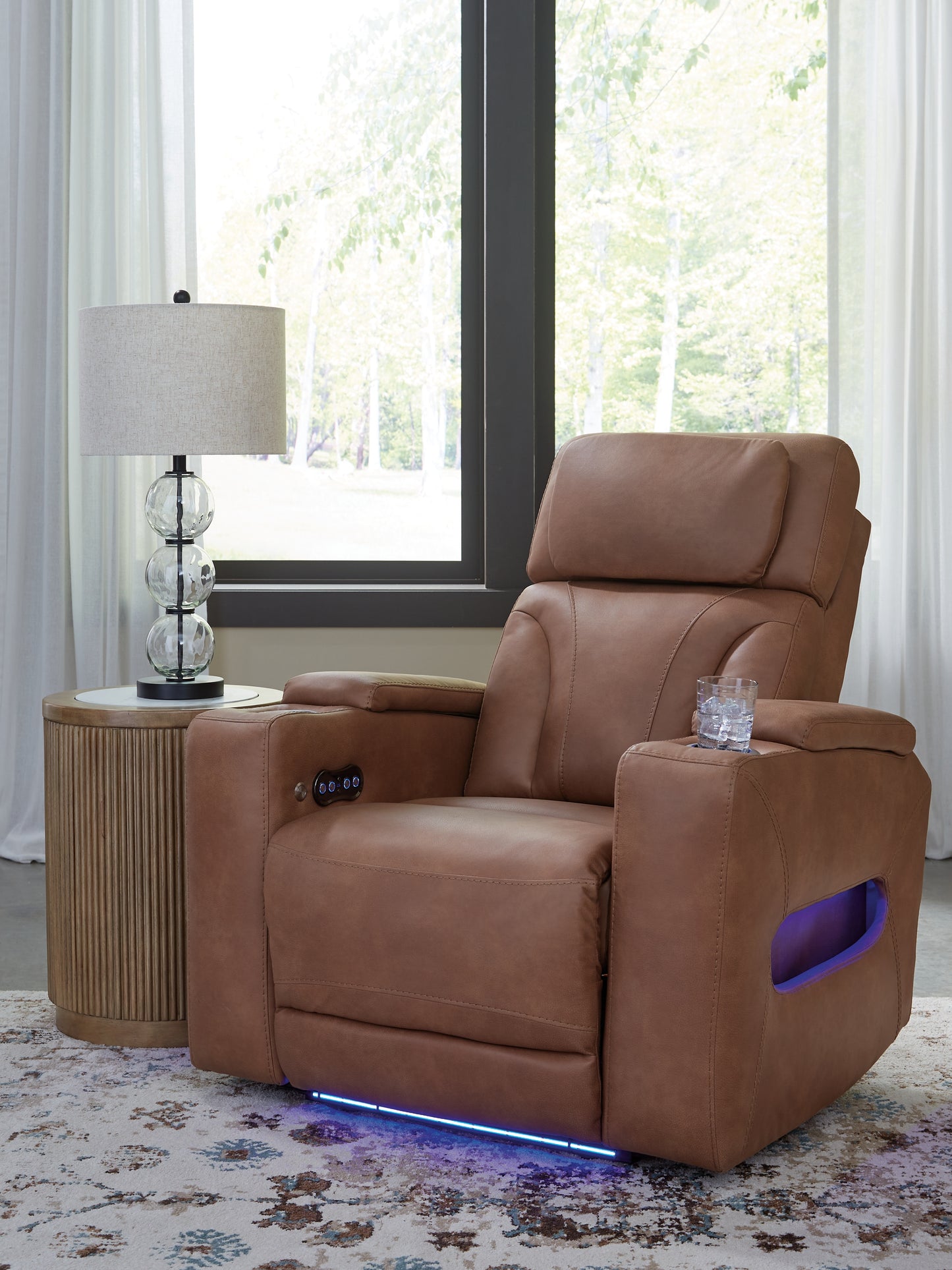 The Furniture Outlets - Ashley Furniture - Clean-Slate Living Room - PWR Recliner/ADJ Headrest / Caramel - PC5010113
