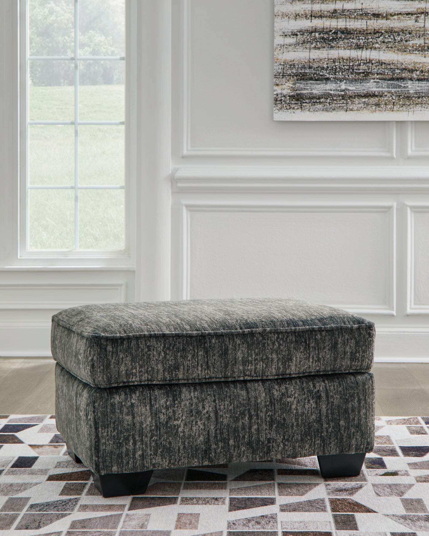 The Furniture Outlets - Ashley Furniture - Lonoke Living Room - Ottoman / Gunmetal - 5050414