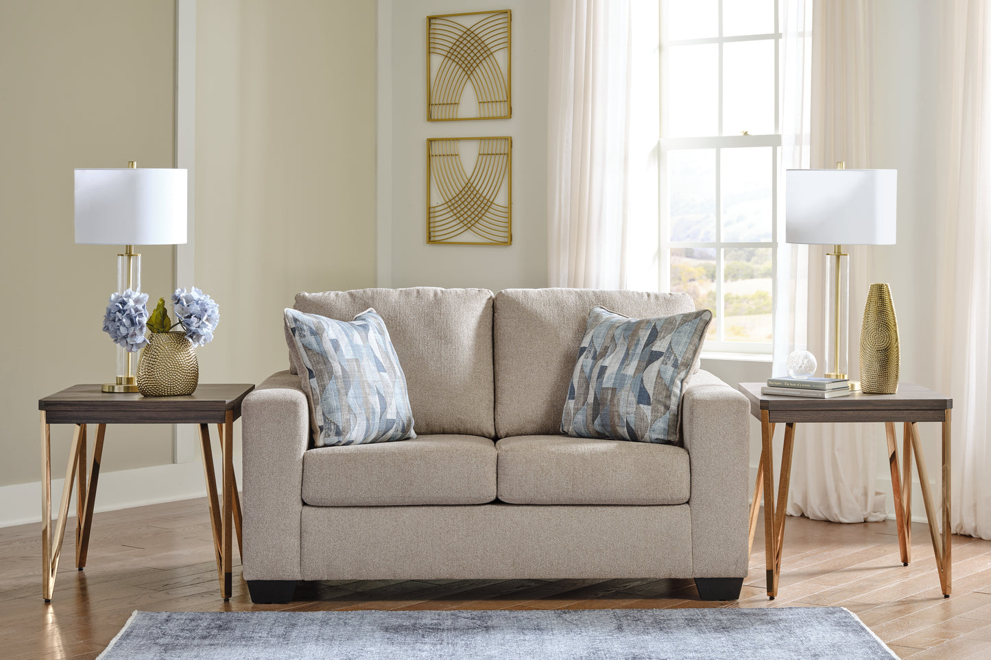 The Furniture Outlets - Ashley Furniture - Deltona Living Room - Loveseat / Parchment - 5120435