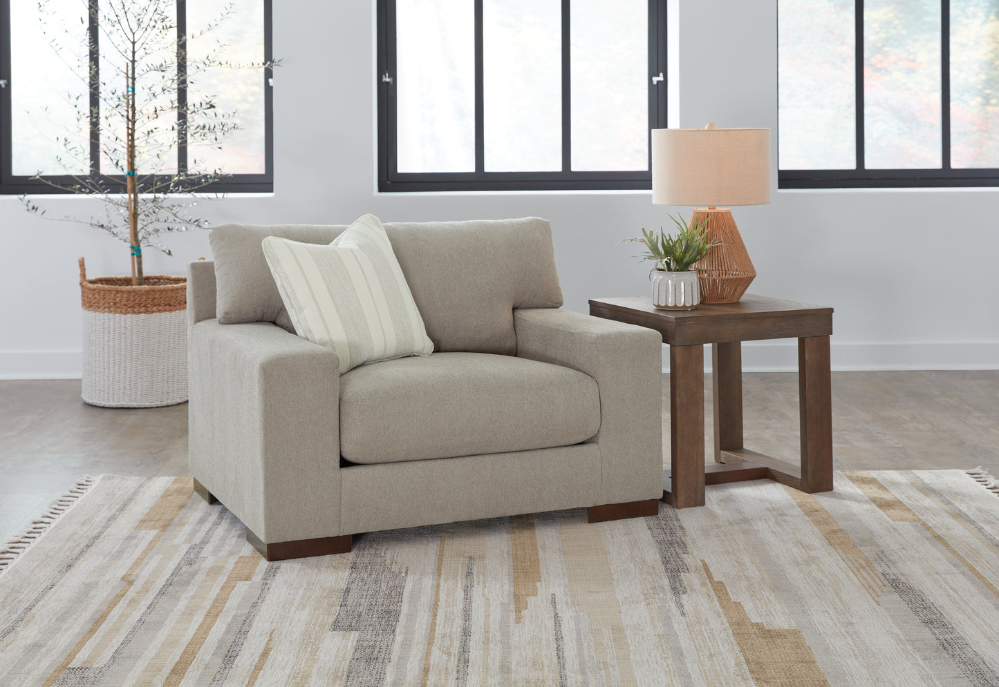 The Furniture Outlets - Ashley Furniture - Maggie Living Room - Chair and a Half / Flax - 5200423