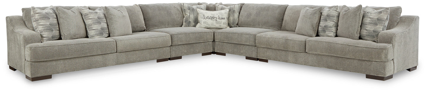 The Furniture Outlets - Ashley Furniture - Bayless Sectional - LAF 5-Piece Sectional / Smoke - 52304S3