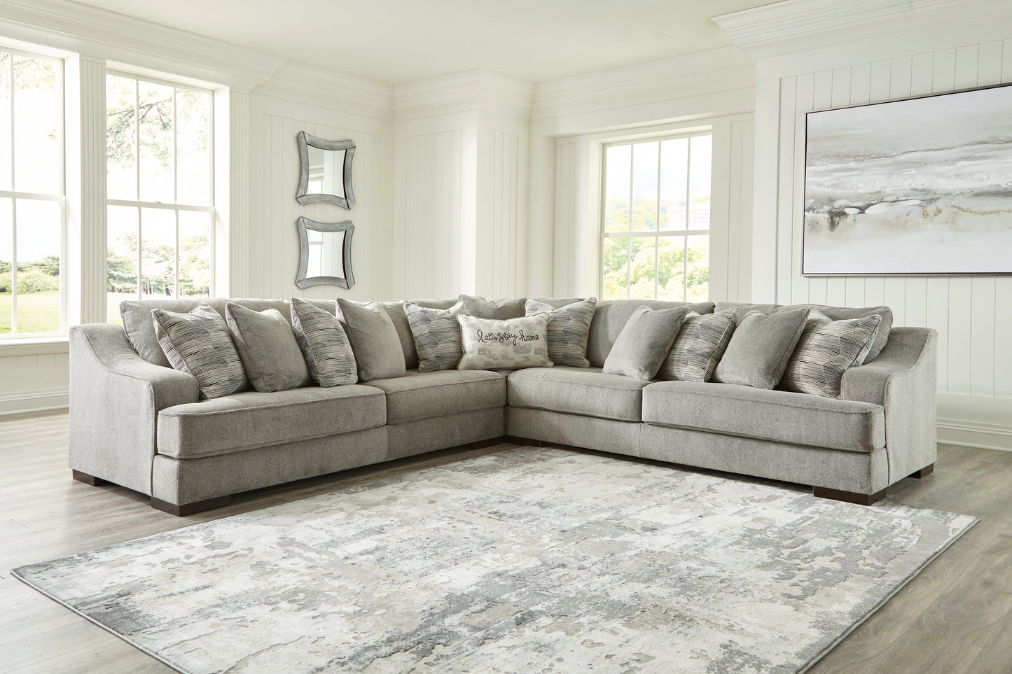 The Furniture Outlets - Ashley Furniture - Bayless Sectional - LAF 3-Piece Sectional / Smoke - 52304S1