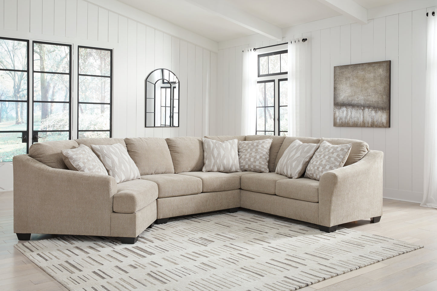 The Furniture Outlets - Ashley Furniture - Brogan Bay Sectional - 3-Piece Sectional with Cuddler / Cork - 52705S2