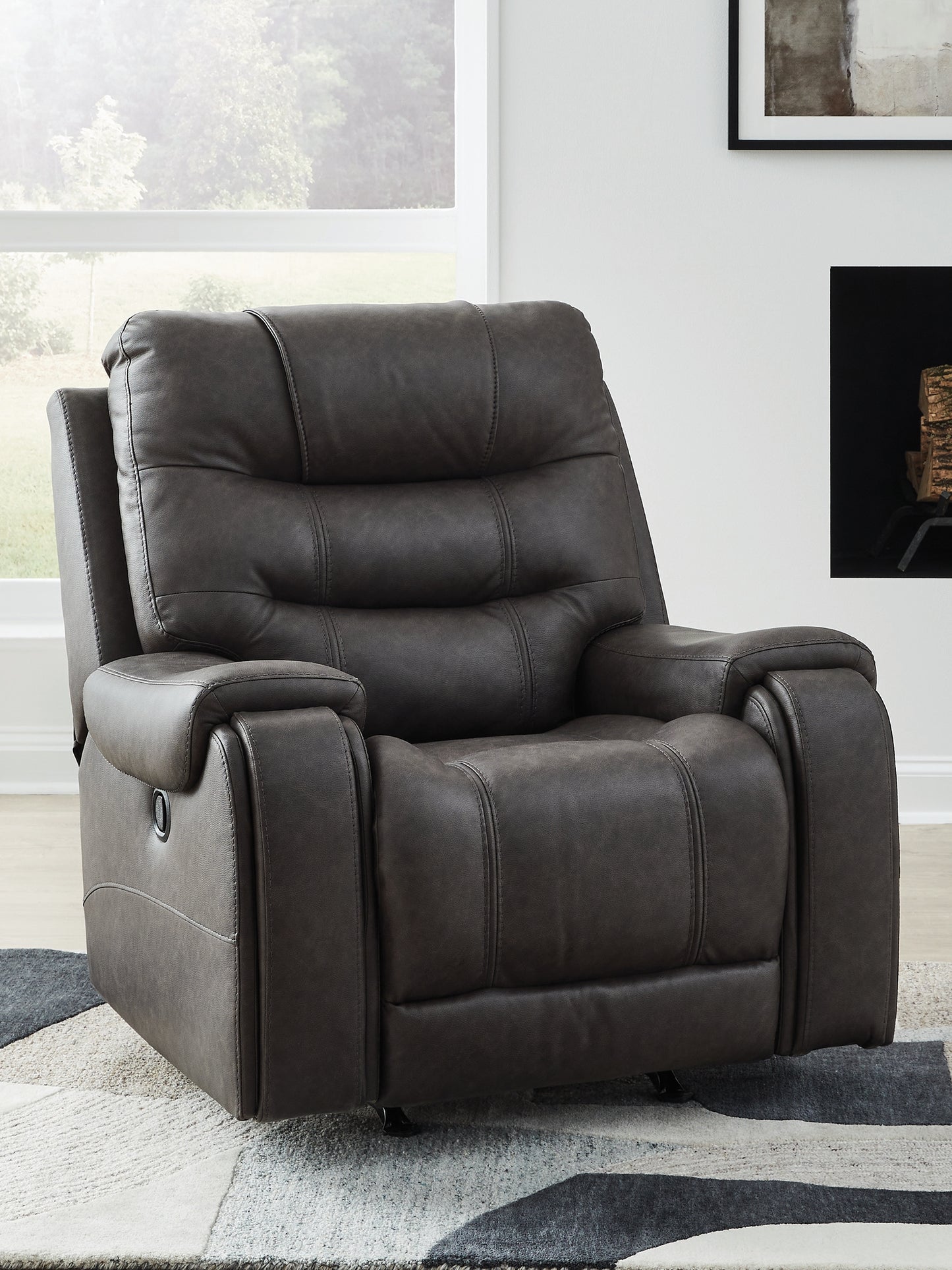 The Furniture Outlets - Ashley Furniture - Femley Living Room - Rocker Recliner / Smoke - PC5330625