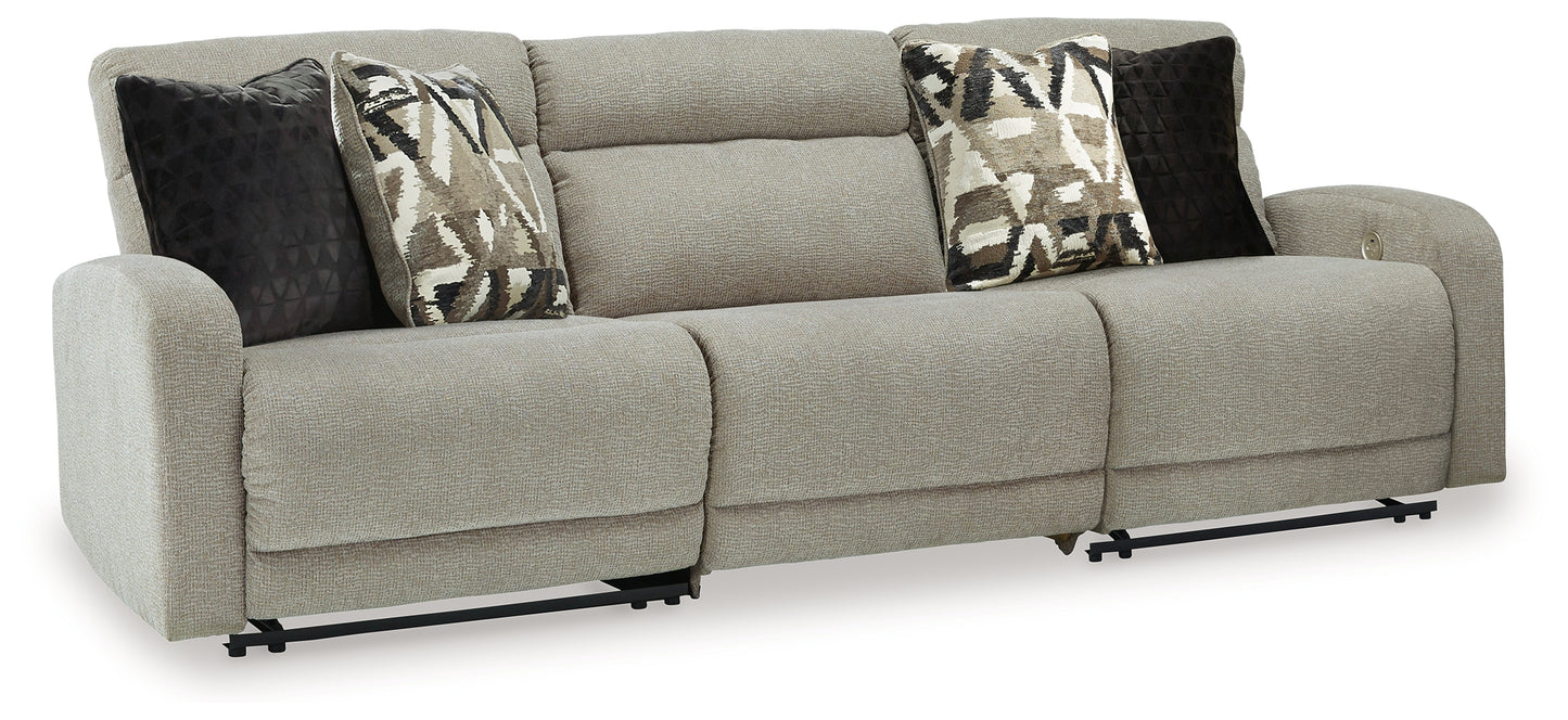 The Furniture Outlets - Ashley Furniture - Colleyville Sectional - 3-Piece Power Reclining Sectional Sofa / Stone - 54405S8