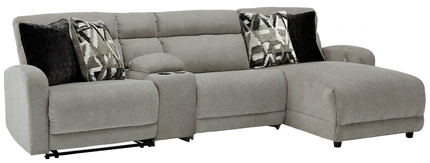 The Furniture Outlets - Ashley Furniture - Colleyville Sectional - 7-Piece Power Reclining Sectional with Chaise / Stone - 54405S32