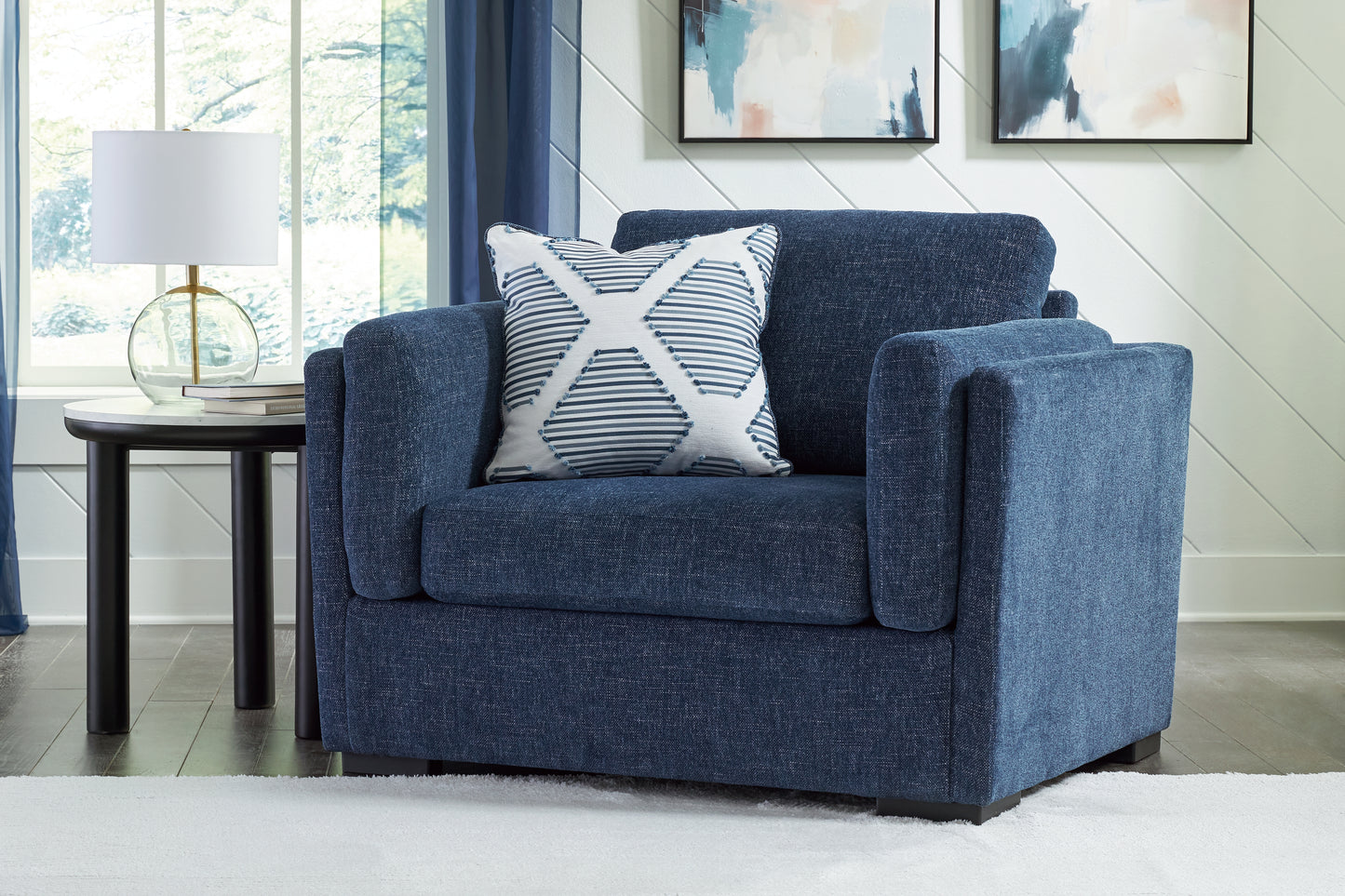 The Furniture Outlets - Ashley Furniture - Evansley Living Room - Chair and a Half / Navy - 5450223