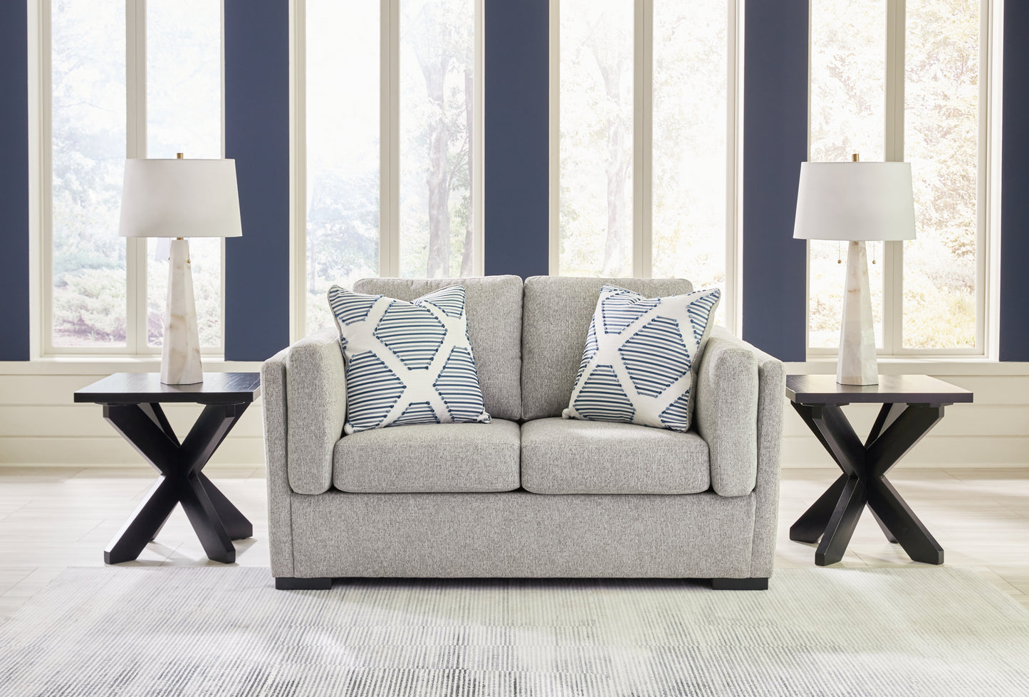 The Furniture Outlets - Ashley Furniture - Evansley Living Room - Loveseat / Pewter - 5450335