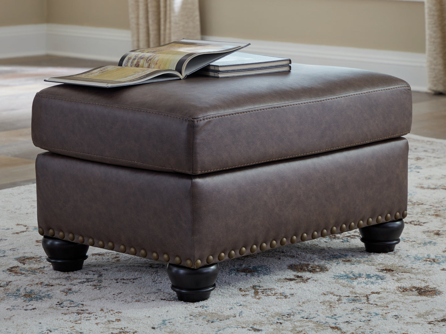 The Furniture Outlets - Ashley Furniture - Roxmere Living Room - Ottoman / Umber - 5550314