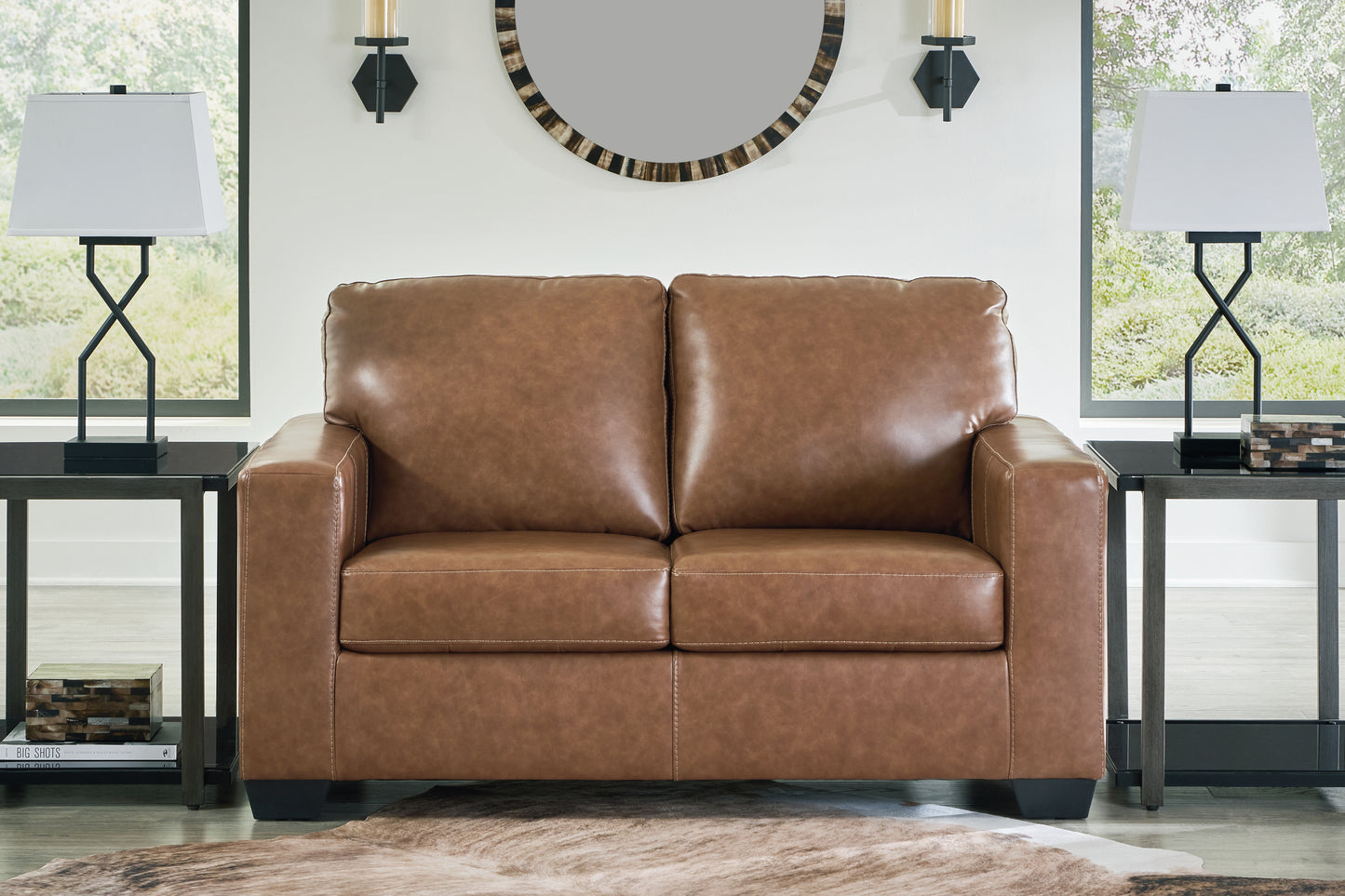The Furniture Outlets - Ashley Furniture - Bolsena Living Room - Loveseat / Caramel - 5560335