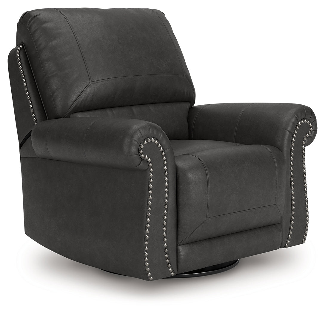 The Furniture Outlets - Ashley Furniture - Chasemore Living Room - Swivel Glider Recliner / Granite - PC5590361