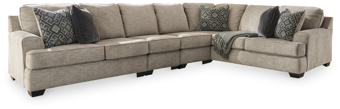 The Furniture Outlets - Ashley Furniture - Bovarian Sectional - RAF 4-Piece Sectional / Stone - 56103S5