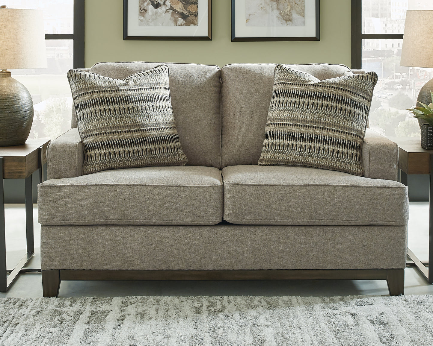 The Furniture Outlets - Ashley Furniture - Kaywood Living Room - Loveseat / Granite - 5630335
