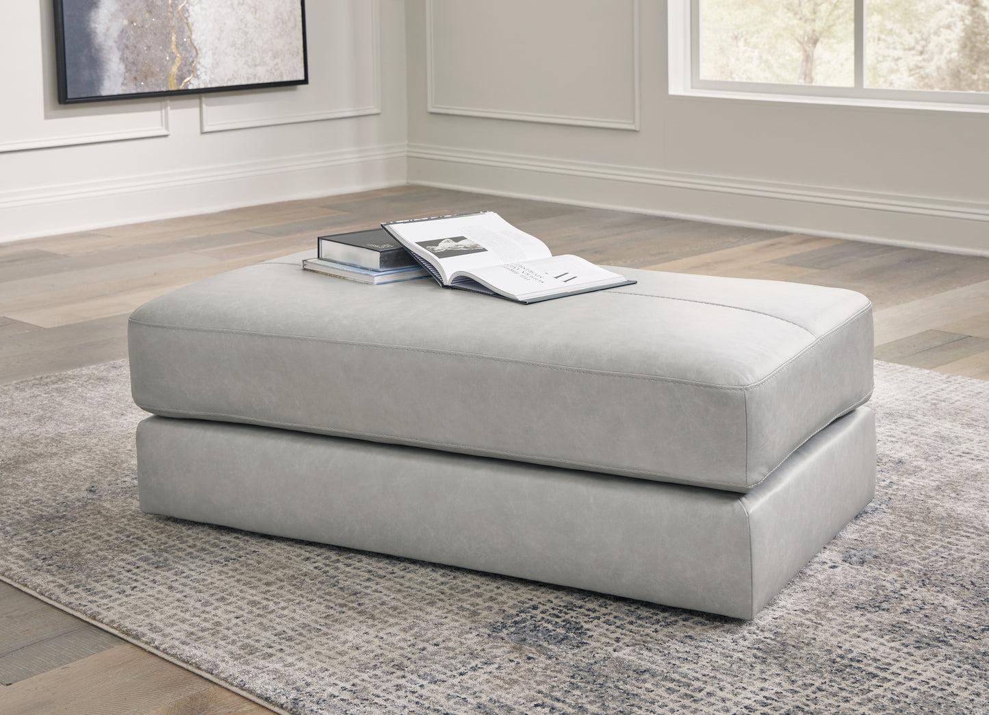 The Furniture Outlets - Ashley Furniture - Amiata Living Room - Oversized Accent Ottoman / Glacier - 5740408