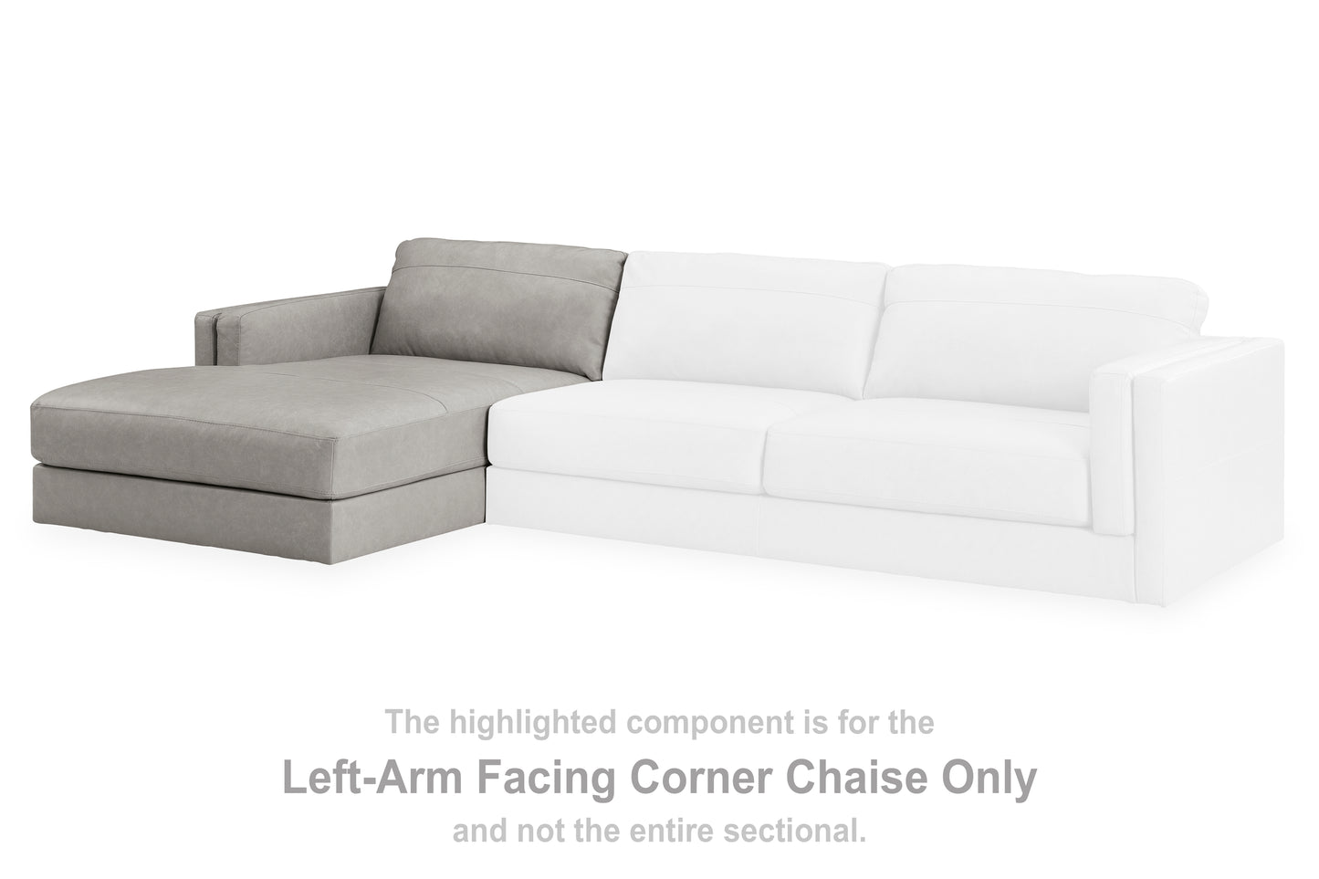 The Furniture Outlets - Ashley Furniture - Amiata Sectional - LAF Corner Chaise / Glacier - 5740416