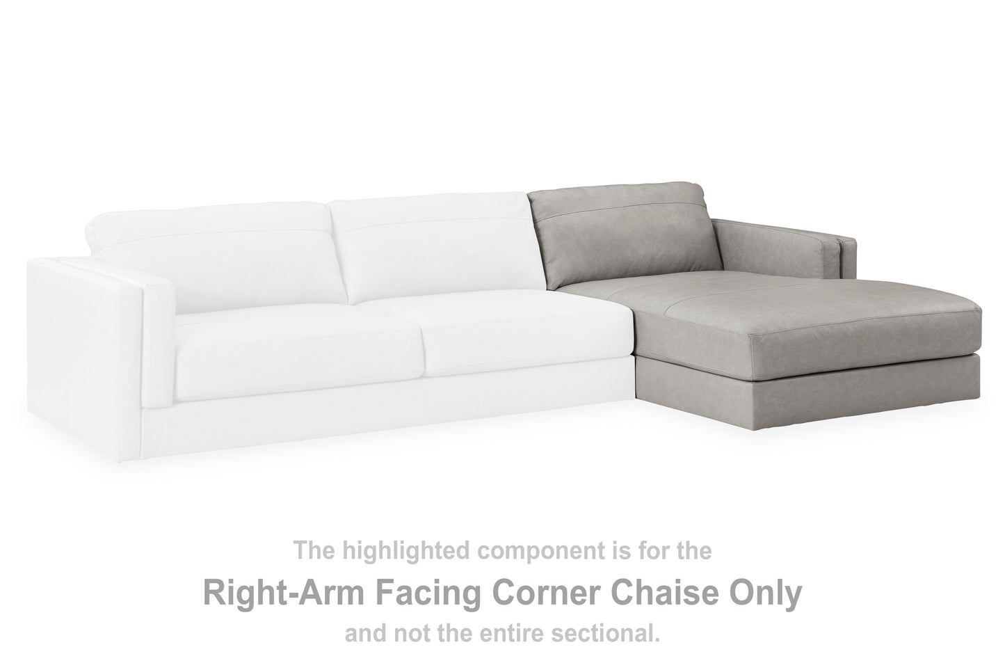 The Furniture Outlets - Ashley Furniture - Amiata Sectional - RAF Corner Chaise / Glacier - 5740417