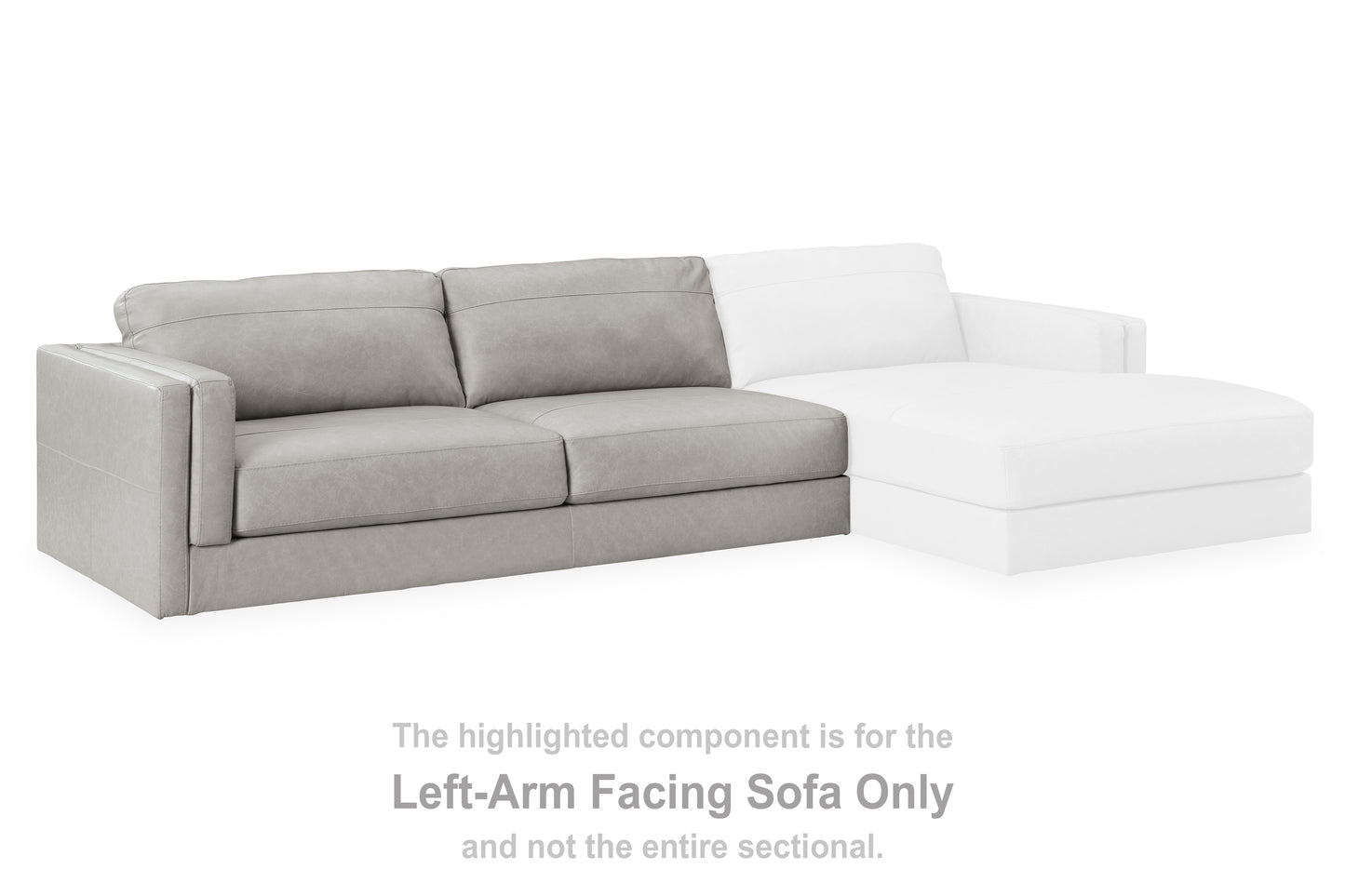 The Furniture Outlets - Ashley Furniture - Amiata Sectional - LAF Sofa / Glacier - 5740466