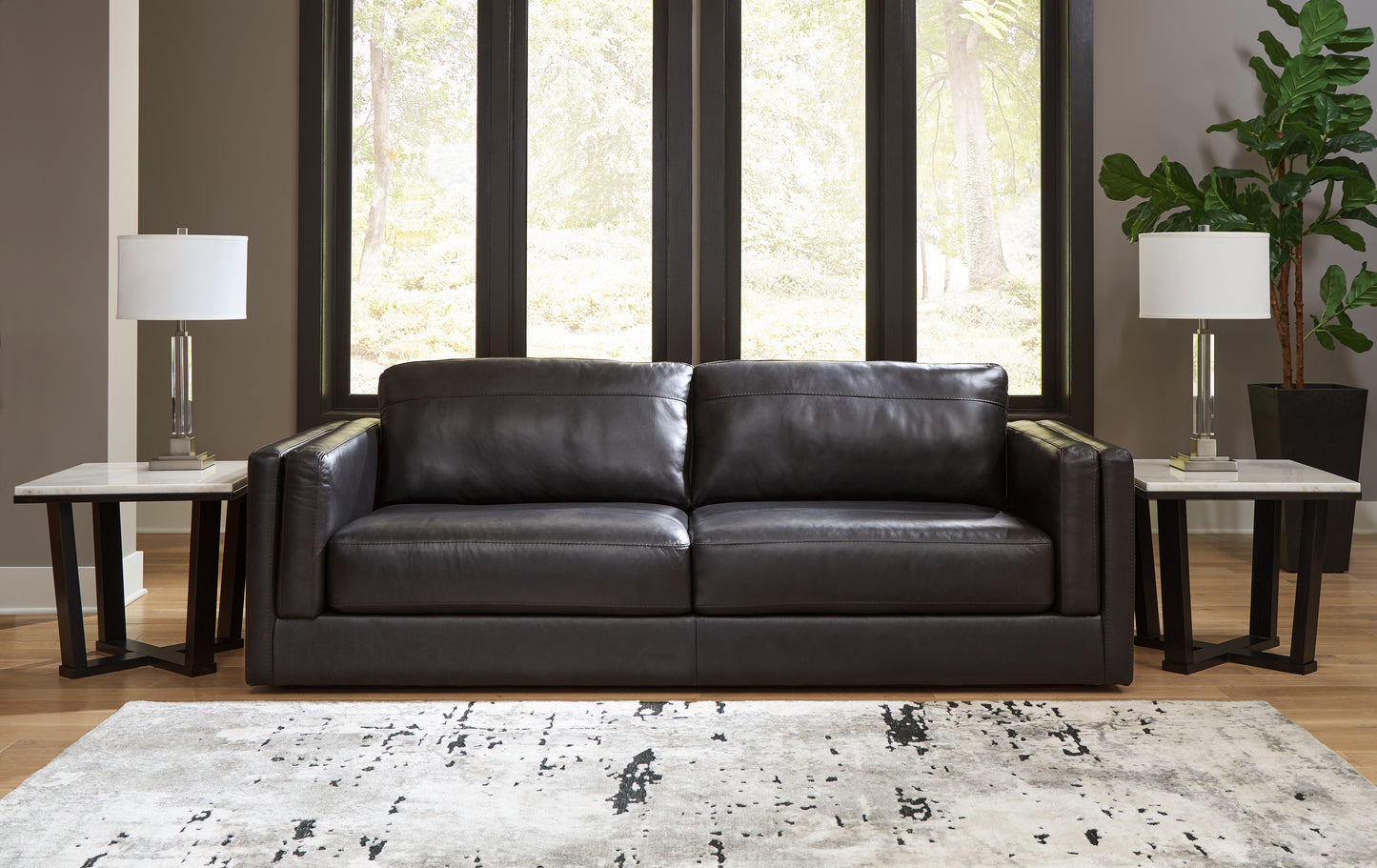 The Furniture Outlets - Ashley Furniture - Amiata Living Room - Sofa / Onyx - 5740538