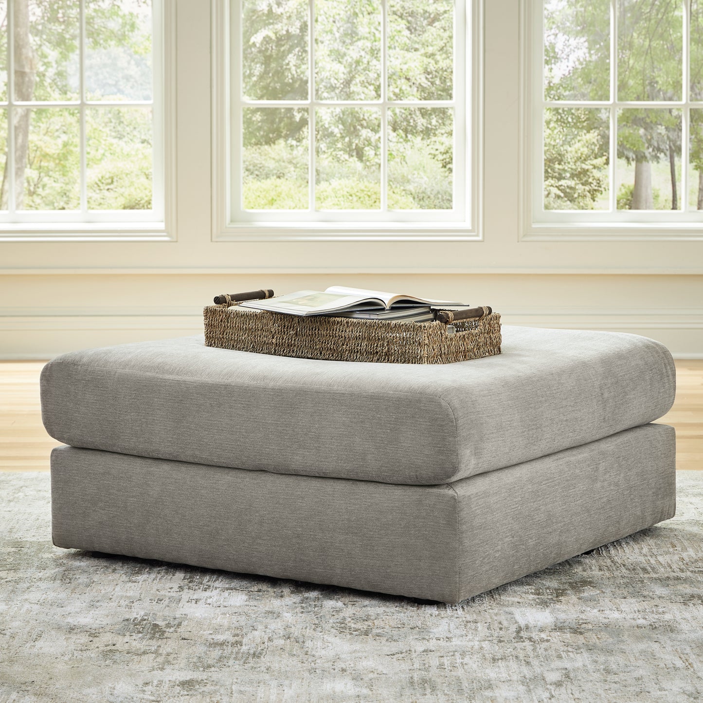 The Furniture Outlets - Ashley Furniture - Avaliyah Living Room - Oversized Accent Ottoman / Ash - 5810308