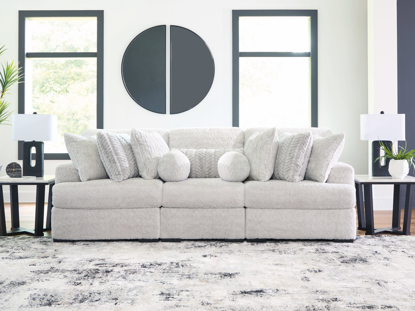The Furniture Outlets - Ashley Furniture - Cuddle Plush Sectional - RAF 3-Piece Sectional / Arctic - PC59106S5