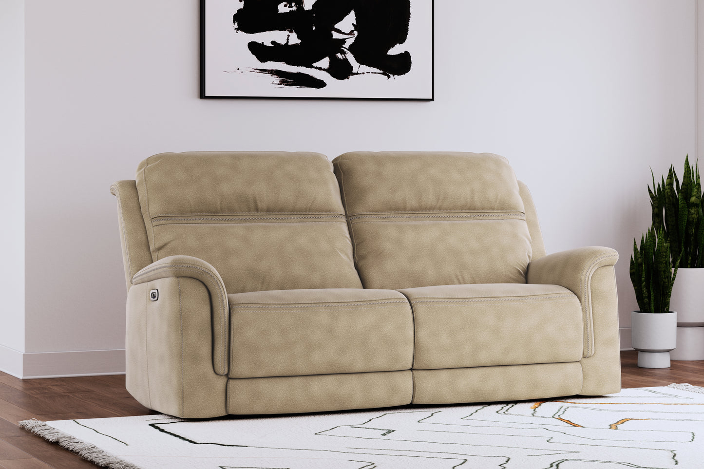 The Furniture Outlets - Ashley Furniture - Next-Gen DuraPella Living Room - 2 Seat PWR REC Sofa ADJ HDREST / Sand - 5930247