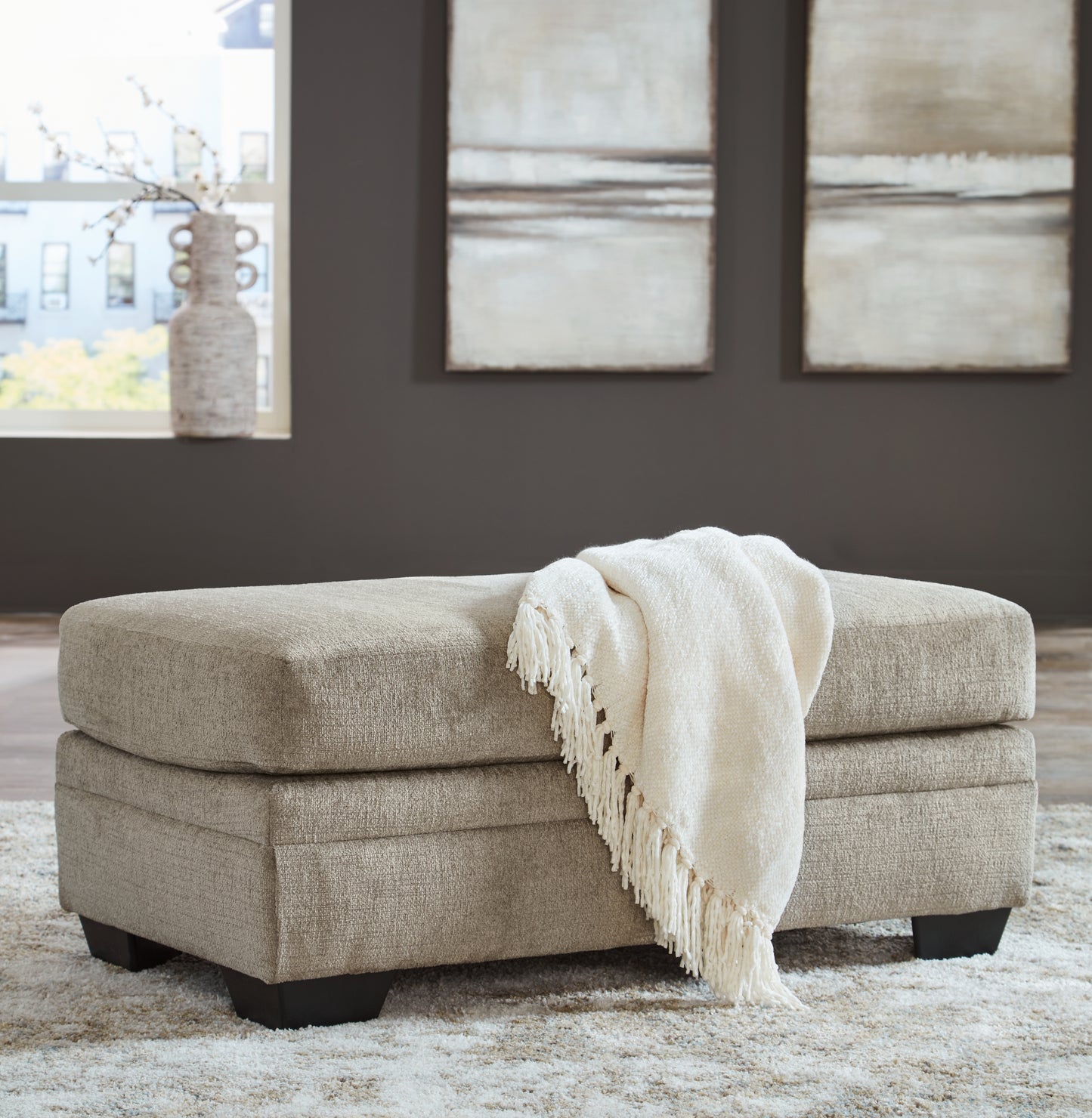 The Furniture Outlets - Ashley Furniture - Stonemeade Living Room - Ottoman / Taupe - 5950414