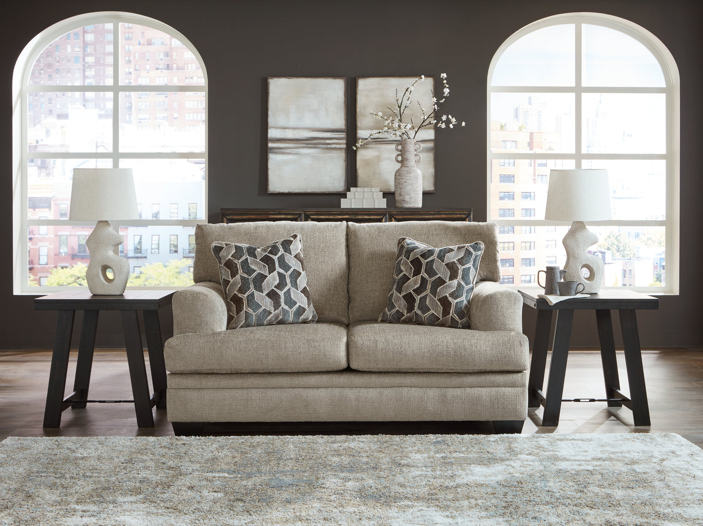 The Furniture Outlets - Ashley Furniture - Stonemeade Living Room - Loveseat / Taupe - 5950435