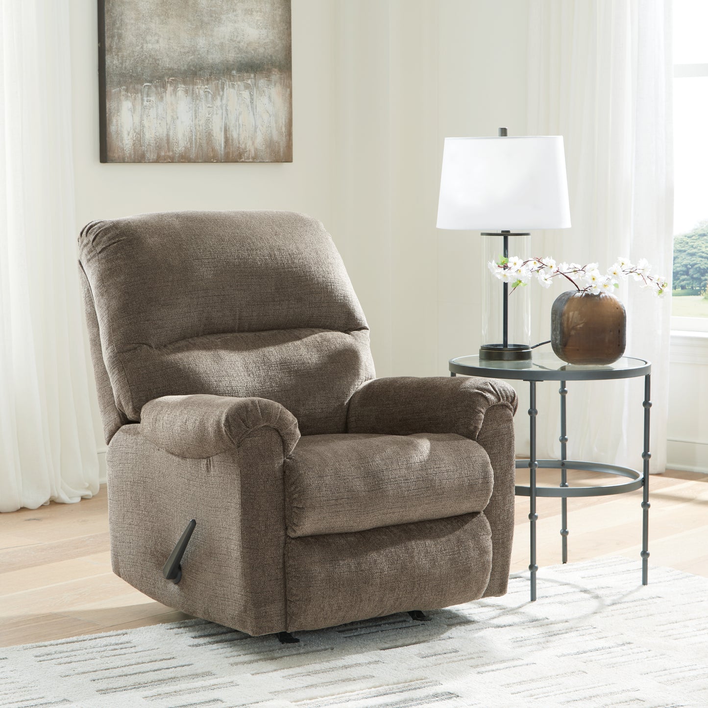 The Furniture Outlets - Ashley Furniture - Stonemeade Living Room - Rocker Recliner / Nutmeg - 5950525