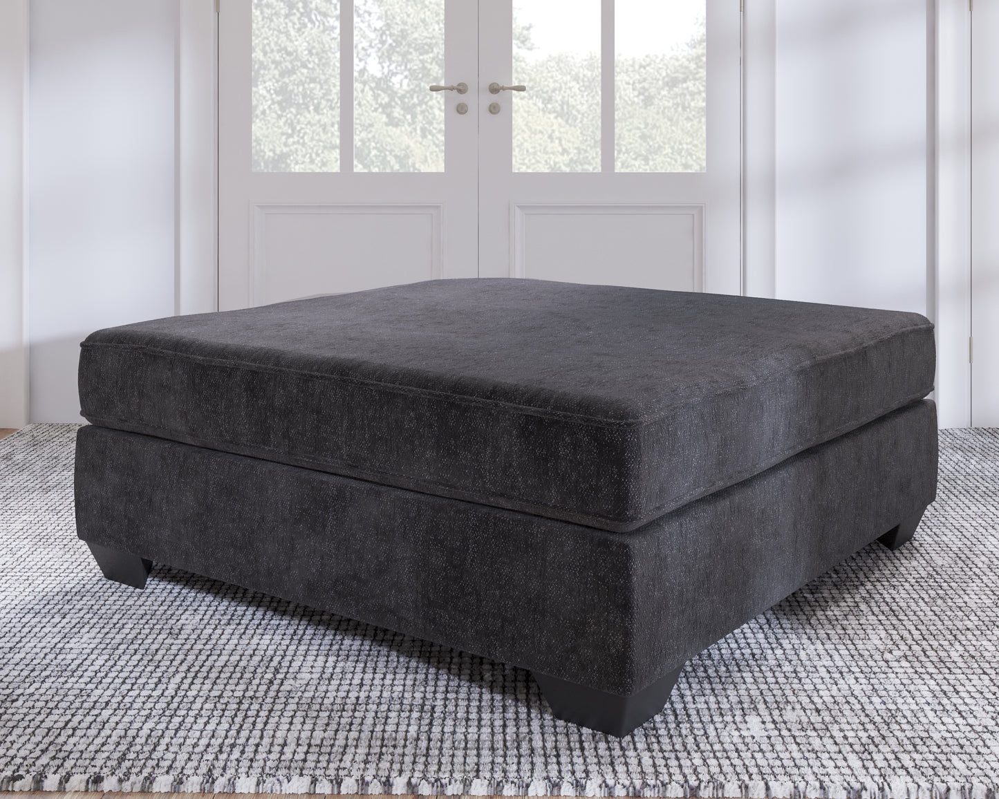 The Furniture Outlets - Ashley Furniture - Lavernett Living Room - Oversized Accent Ottoman / Charcoal - 5960308