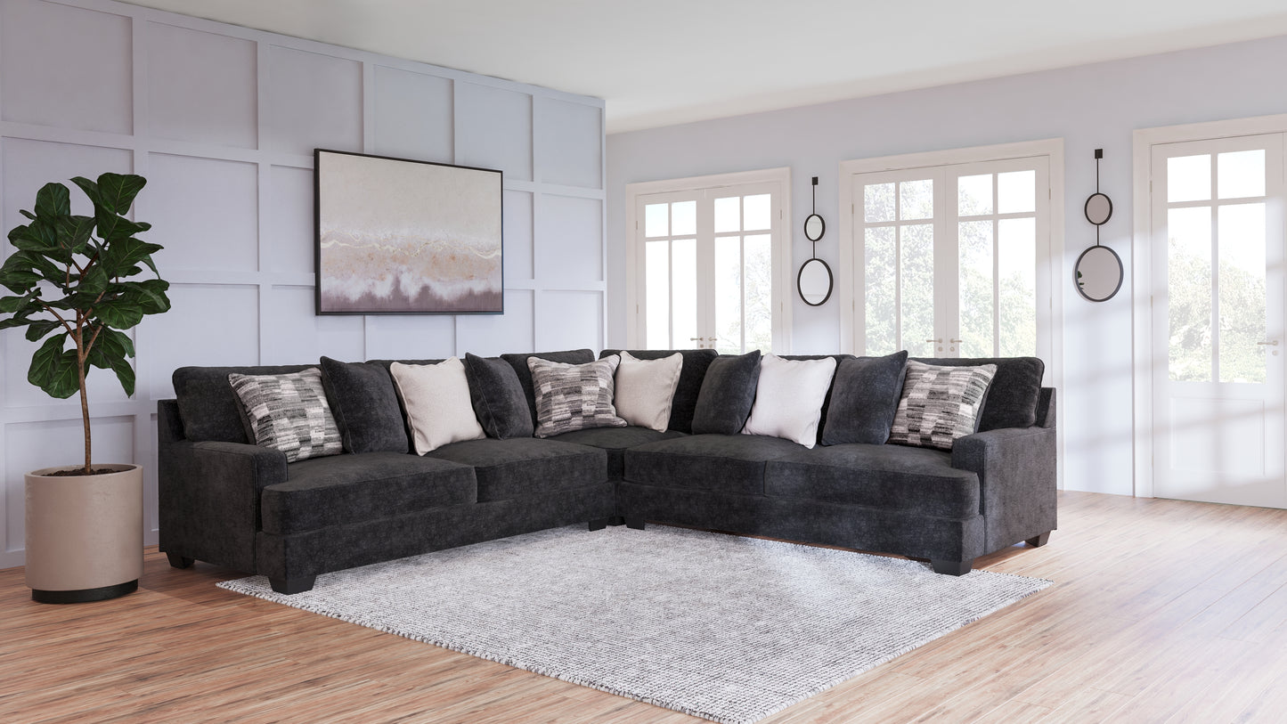The Furniture Outlets - Ashley Furniture - Lavernett Sectional - LAF 3-Piece Sectional / Charcoal - 59603S1