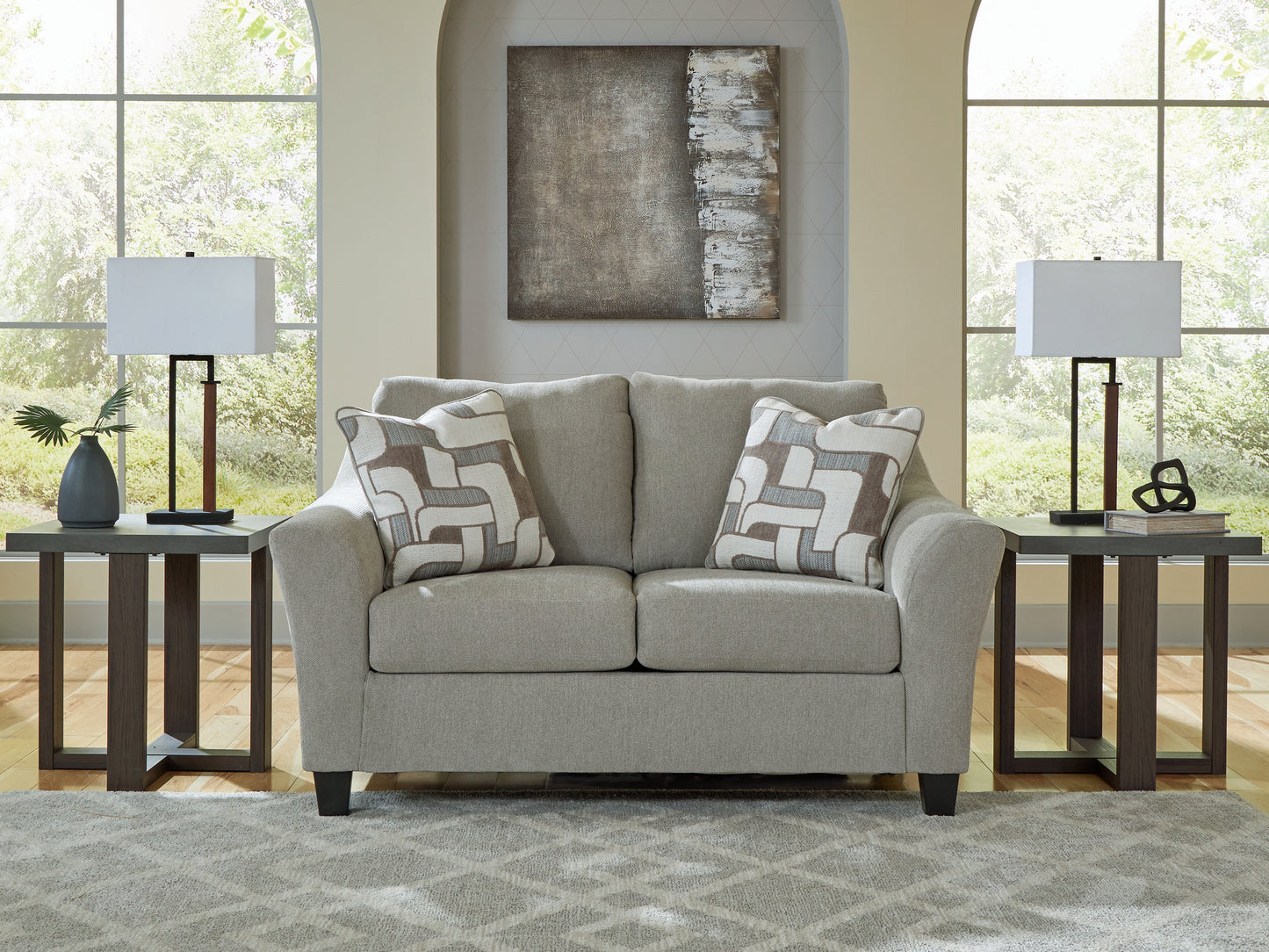 The Furniture Outlets - Ashley Furniture - Willarae Living Room - Loveseat / Taupe - 5980335