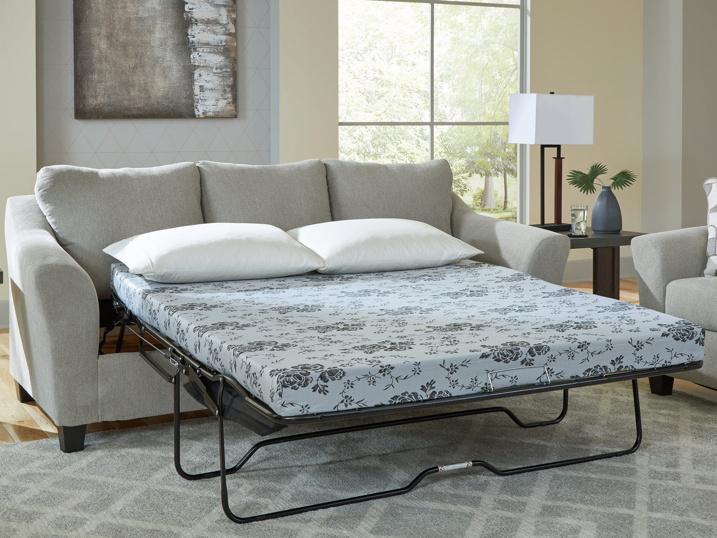 The Furniture Outlets - Ashley Furniture - Willarae Living Room - Queen Sofa Sleeper / Taupe - 5980339