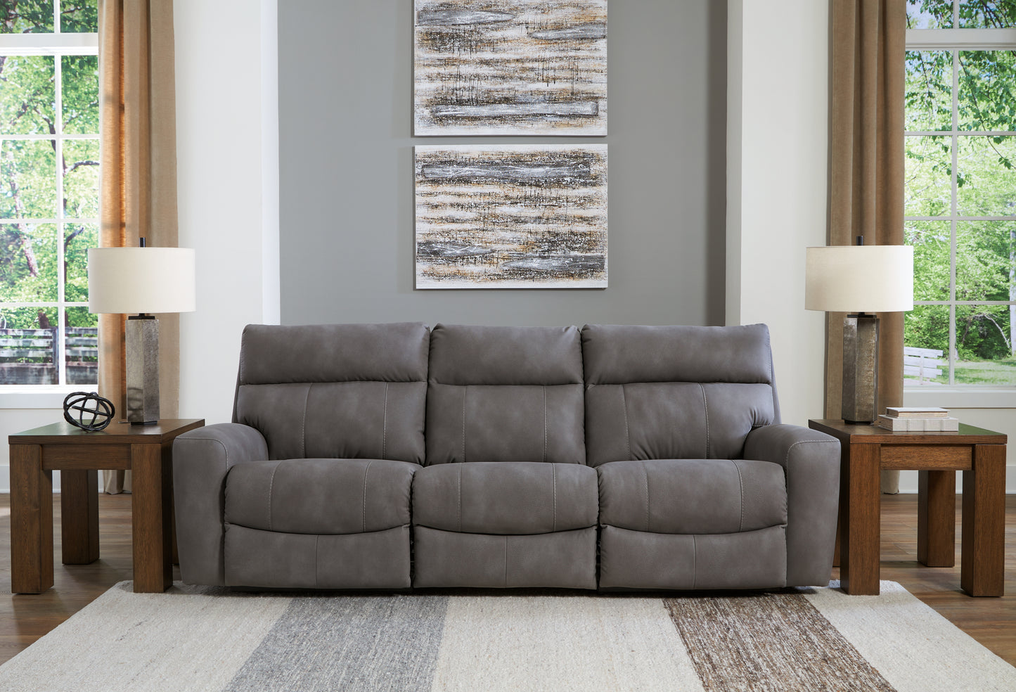 The Furniture Outlets - Ashley Furniture - Next-Gen DuraPella Sectional - 3-Piece Power Reclining Sectional Sofa / Slate - 61003S2
